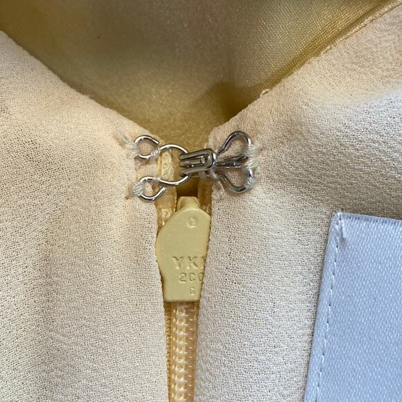 Reformation Stasia Silk Dress Blonde - Picture 11 of 16